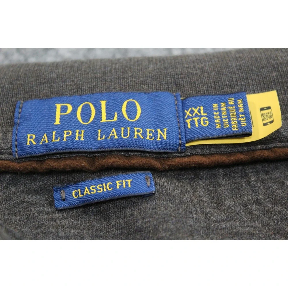 Polo Ralph Lauren Mens XXL Classic Fit‎ Long Sleeve Polo Shirt Dark Gray